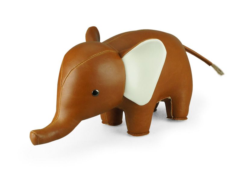 Bookend Classic Elephant Tan/White Züny